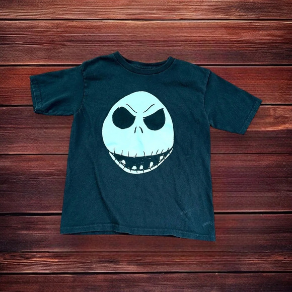 Disney Nightmare Before Christmas Jack Skellington Face T-Shirt Child's Size 6/7 - Picture 5 of 11